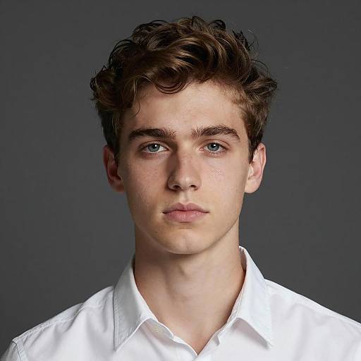 Portrait of Young Man in White Shirt