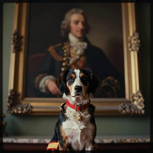 Vintage Cinematic Dog Portrait