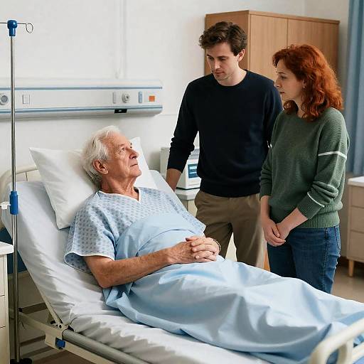 Emotional Hospital Scene with Family