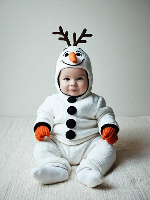 Baby in Olaf Snowman Costume