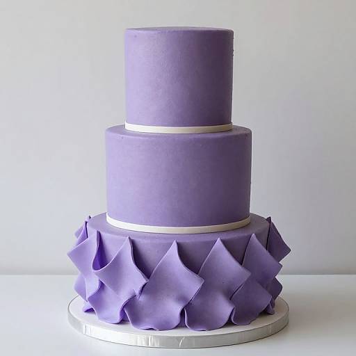 Modern Tropical Violet Wedding Cake