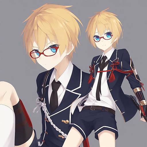 Illustration of Hakata toushirou, touken ranbu in the style of Nagishiro mito