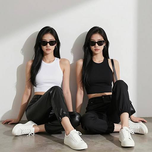 Chic Duo in Natural Light