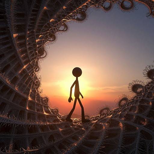 Intricate Children's Stickman Drawing