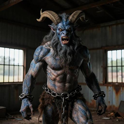 Intense Demon in Abandoned Barn