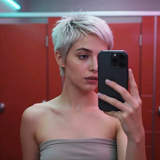 Moody Retro Futuristic Mirror Selfie