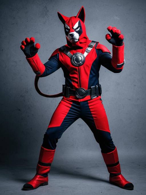 Heroic Man in Crimson Paw Cosplay