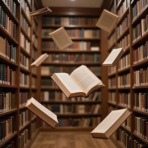 Floating Books in Gravity-Free Library