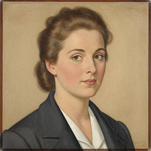 Vintage Mid-Century Woman Portrait