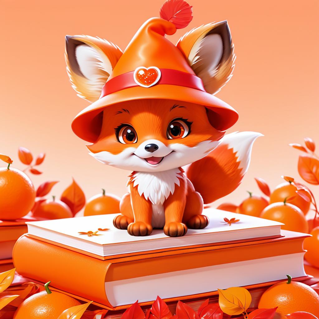 Adorable Baby Fox Character with Wings