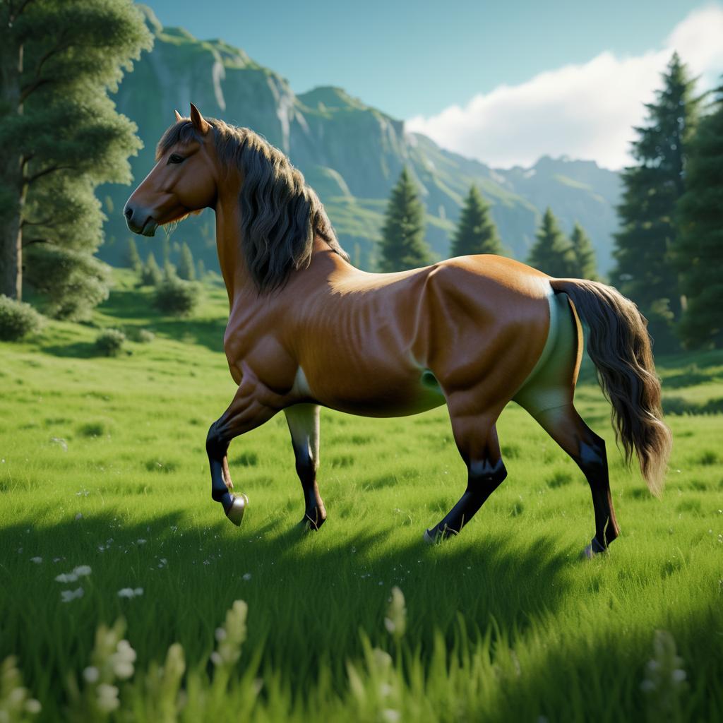 Ultra-Detailed Centaur in Lush Meadow