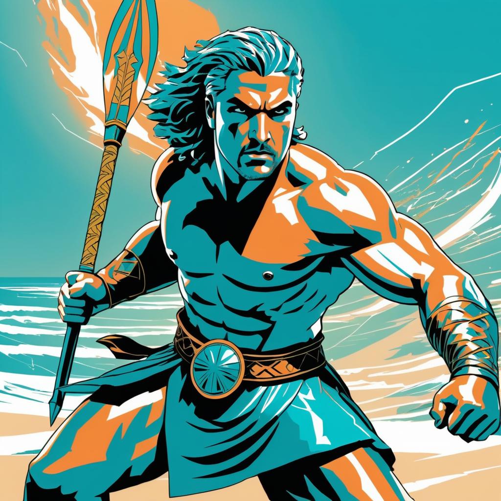 Comic Style Patroclus in Battle