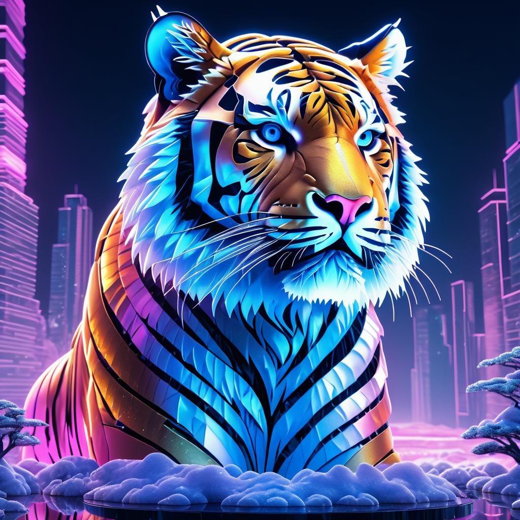 Cinematic Dystopian Tiger Portrait