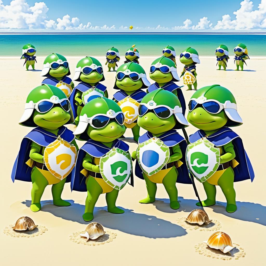 Turtle Trainees in Beach Adventure