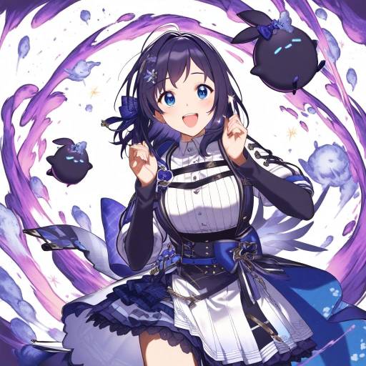 Illustration of Aiba uiha, nijisanji in the style of Mitsurugi sugar