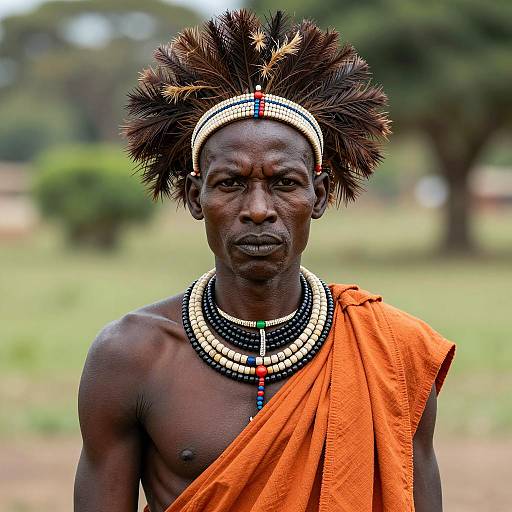 Vibrant African Tribal Portrait