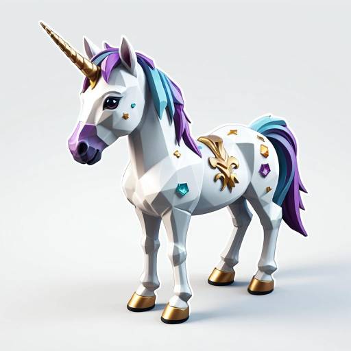 3D Resin Unicorn Filly Sticker