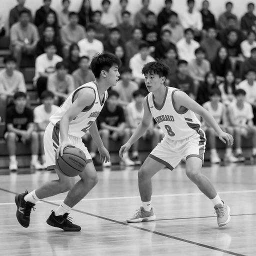 Dynamic High School Basketball Action Shot