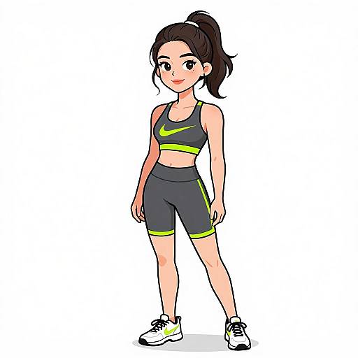 Smiling Woman in Athletic Wear