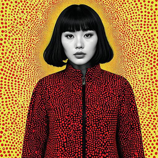 Neon Fantasy: Woman in Kusama Style