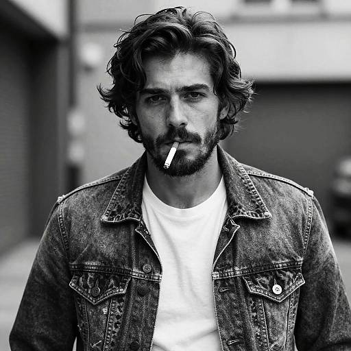 Gritty Urban Portrait in Black-and-White
