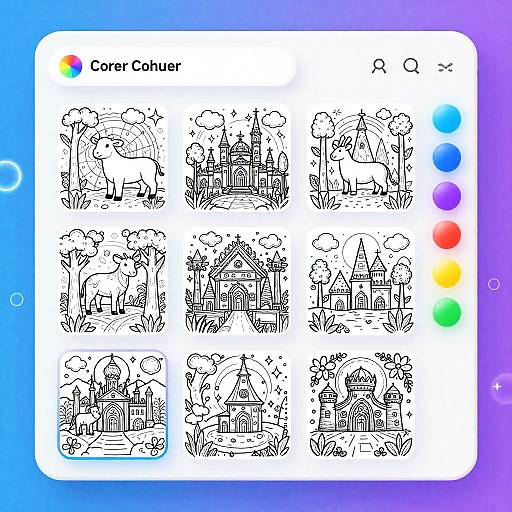 Coloring Pages Generator Interface