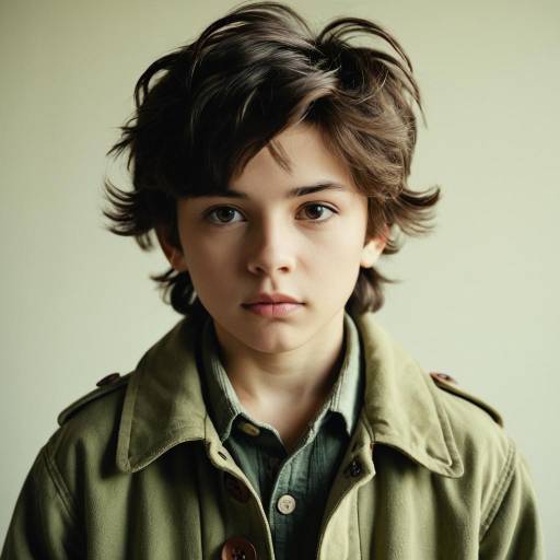 Portrait of a serious young boy