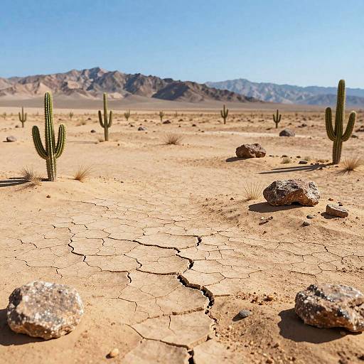 Realistic Desert Diorama Scene