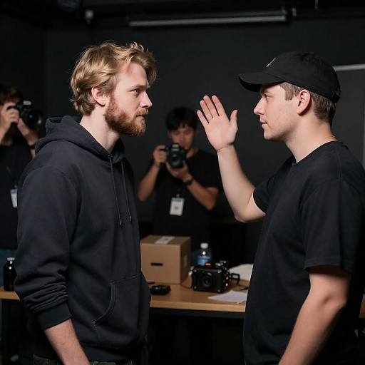 Intense Conversation in a Dim Room