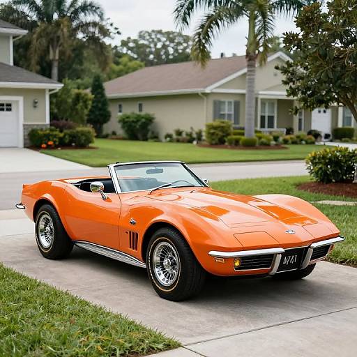 1969 Orange Chevrolet Corvette Convertible