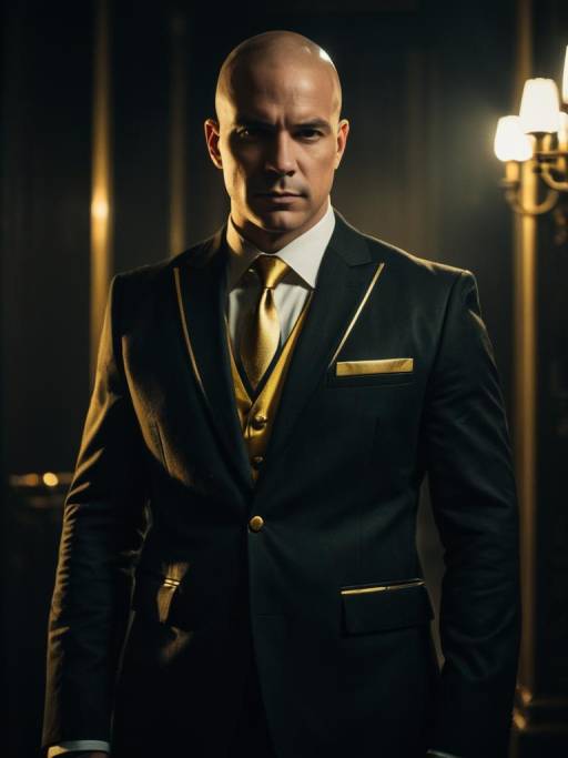 Man in Agent 47 Costume