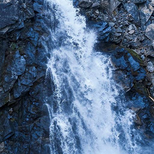 Majestic Mountain Waterfall Scene