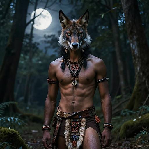 Half-Man Half-Jackal Tribal Hybrid