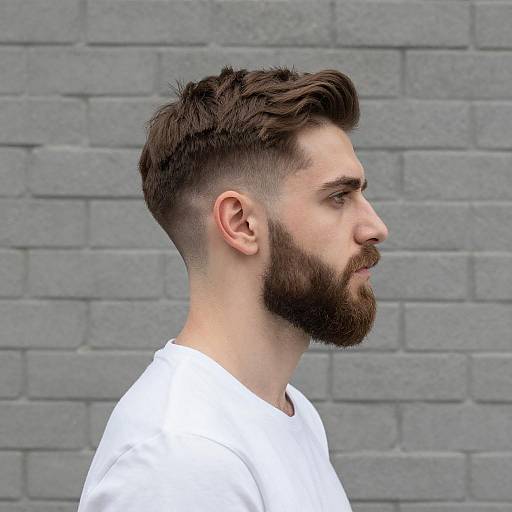 Modern Profile Portrait of Young Man