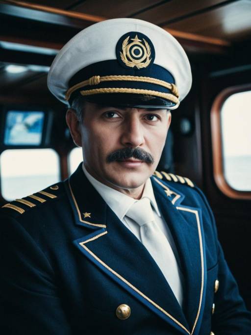Ship Captain in Uniform Portrait