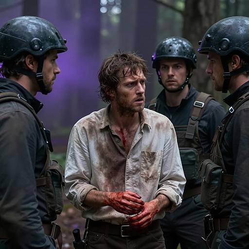 Tension in a Dark Forest Setting