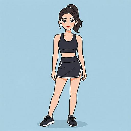 Sporty Chic Smiling Woman Portrait