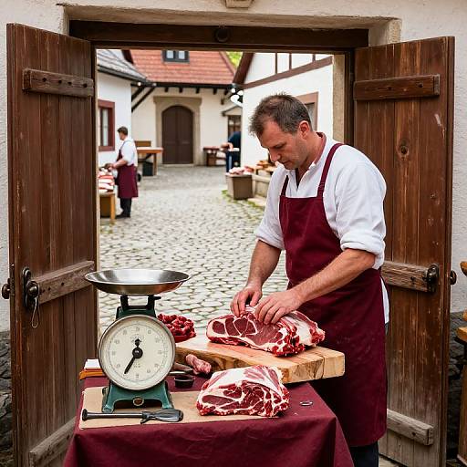 Traditional European Village Butchers
