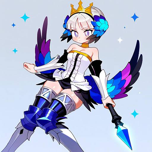 Illustration of Gwendolyn (odin sphere), odin sphere in the style of Batrobin k