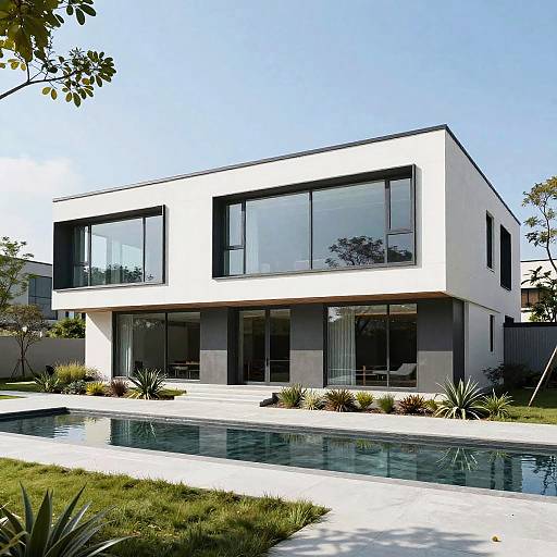 Modern Church Exterior with Reflecting Pool
