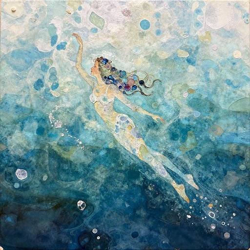 Ethereal Encaustic Water Nymph