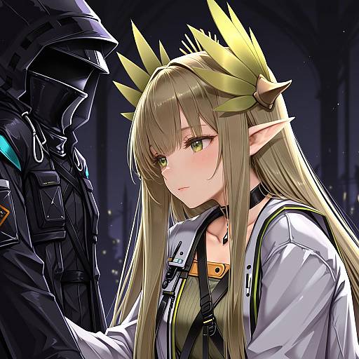 Illustration of Muelsyse (arknights), arknights in the style of Akitsuki karasu