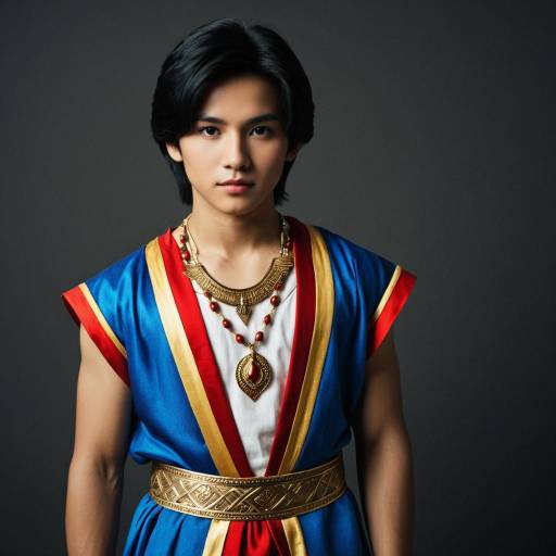 Young Asian Man in Aladdin Iago Costume