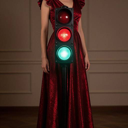 Elegant Woman in Fancy Dress