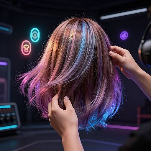 VR Hair Color Editor Immersive Scene