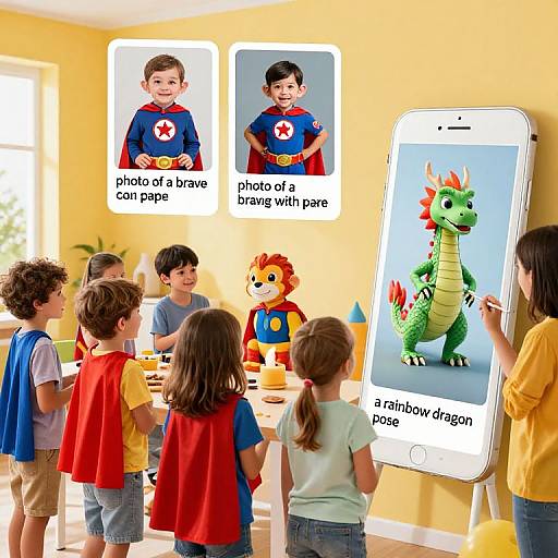 Kids Superhero Party AI Photography