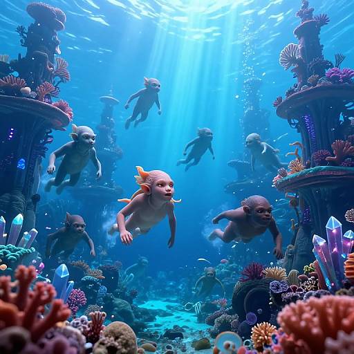 Aquatic Humanoids in Coral City