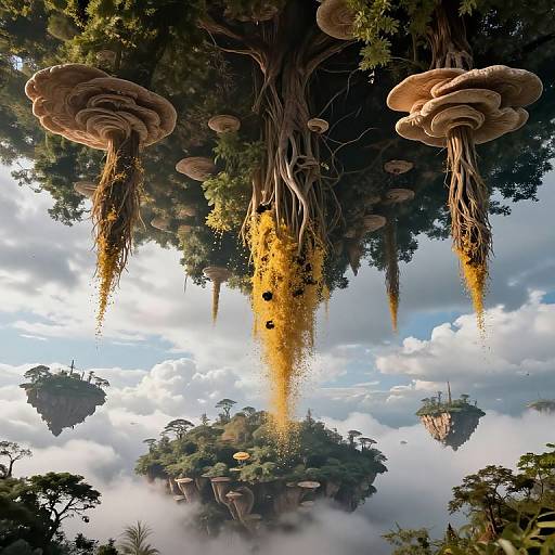 Upside Down Trees in Sky Chamber