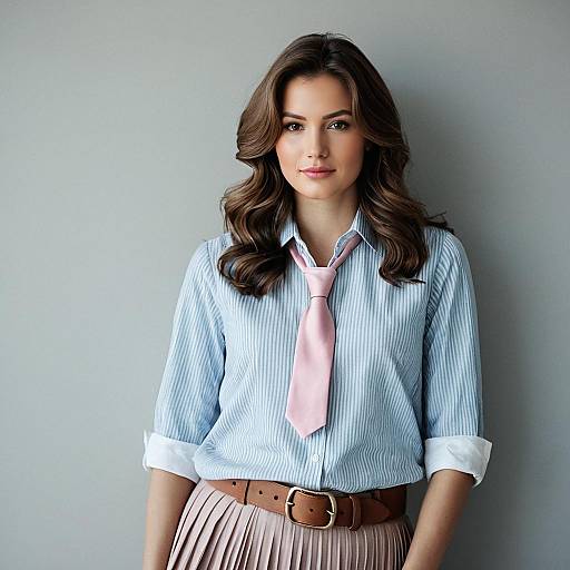 Young Woman in Stylish Casual Outfit