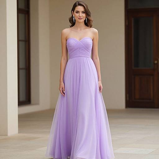 Elegant Lavender Bridesmaid Pose